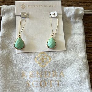 Custom Kendra Scott Drop Earrings Chalcedony & Gold